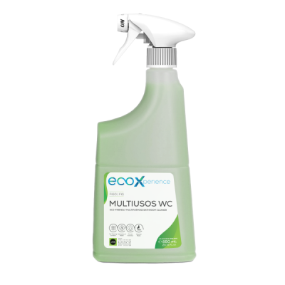 Frasco pulverizador verde translúcido multiusos WC