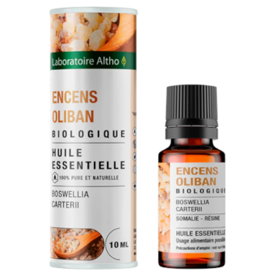 Frasco e embalagem de óleo essencial de incenso Oliban biológico