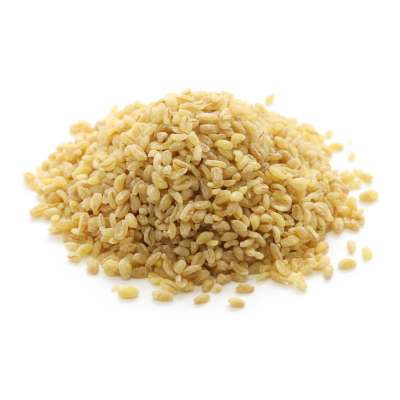 Montinho de centeio integral cru, grãos pequenos, ovalados e bege