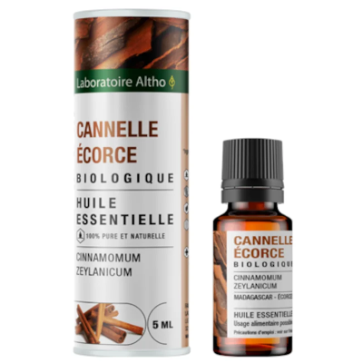 frasco e embalagem cilíndrica de óleo essencial de casca de canela biológico