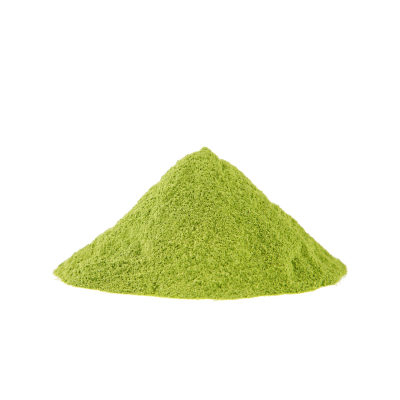 Montinho de pó verde claro com textura fina