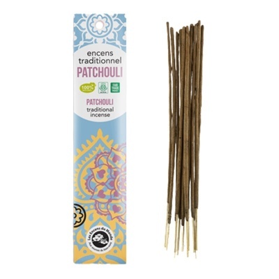 Pacote de incenso Patchouli tradicional com 10 varetas de incenso