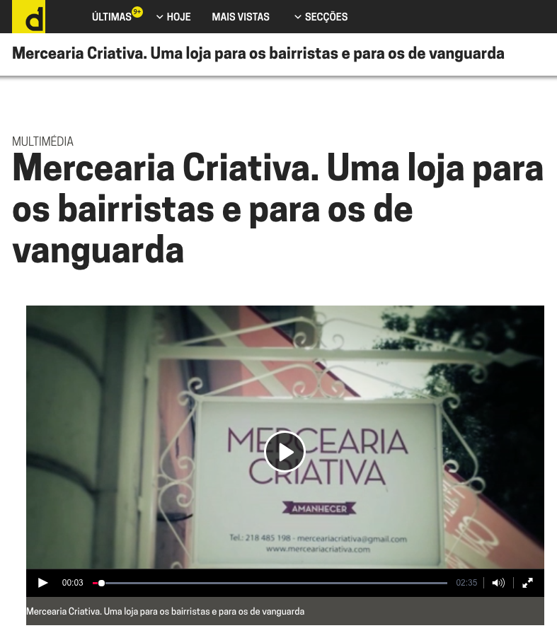 Letreiro branco decorativo com texto MERCEARIA CRIATIVA AMANHECER