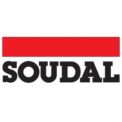 Logótipo SOUDAL com retângulo vermelho e texto preto