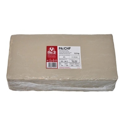 Barra de pasta branca chamotada PA/CHF da marca SIO-2 com etiqueta vermelha e branca