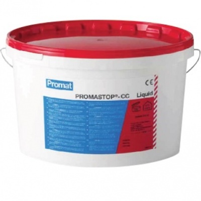 Balde branco de Promat PROMASTOP-CC Liquid com tampa vermelha