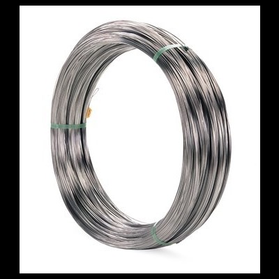 Carrete de arame metálico enrolado em circular