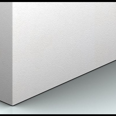 Painel branco texturizado com cantos retos