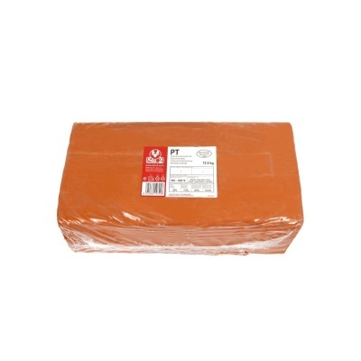 Bloco de pasta terracota prensada de 12.5 kg embalado em plástico