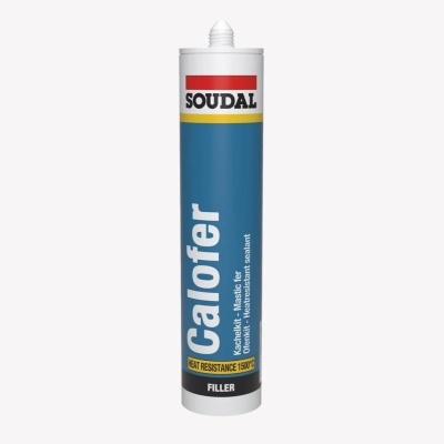Tubo de selante resistente a calor marca SOUDAL modelo Calofer