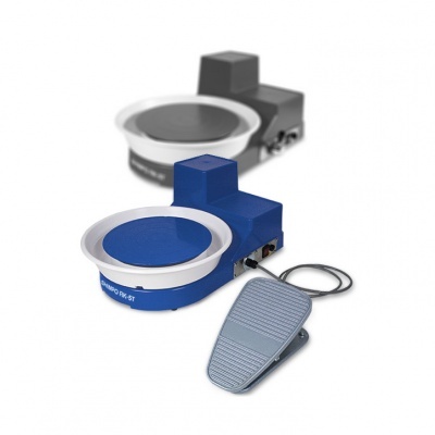 Aparelho estojo cera tatuagem azul e branco com pedal cinzento