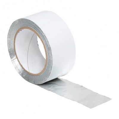 Rolo de fita adesiva larga cinza prateada