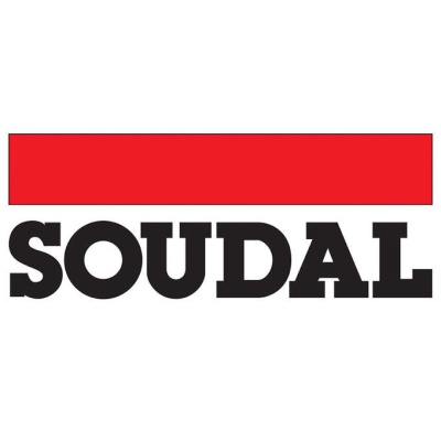 Logótipo SOUDAL com retângulo vermelho e texto preto