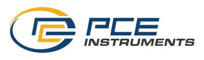 Logótipo da empresa PCE Instruments com letras e símbolo circular