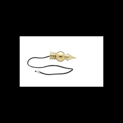 Pêndulo de metal dourado com cabo preto