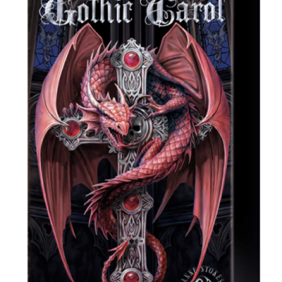 Embalagem de baralho Gothic Tarot com dragão vermelho em cruz
