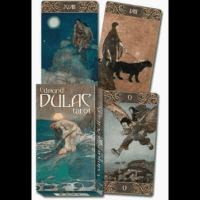 Baralho de tarot Edmond Dulac com caixa e cartas ilustradas