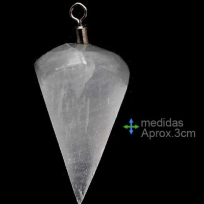 Pêndulo de cristal transparente facetado com argola e fundo preto