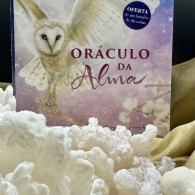 Caixa do oráculo Oráculo da Alma com coruja branca e selo oferta
