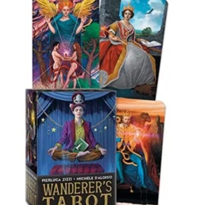 Cartas de Tarot Wanderers Tarot com ilustrações coloridas em caixa