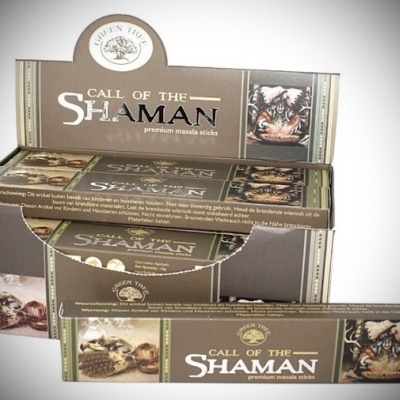 Caixa de incensos CALL OF THE SHAMAN em tons castanhos com arte xamânica