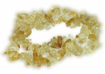 Pulseira de pedras amarelas translúcidas em fundo branco