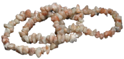 Pulseiras com pedras naturais rosa claro e bege