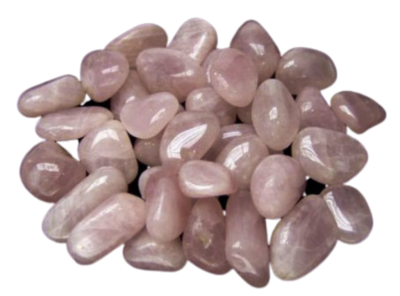 Pedras de quartzo rosa polidas e brilhantes
