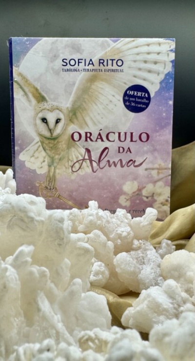 Caixa do oráculo Oráculo da Alma com coruja branca e selo oferta