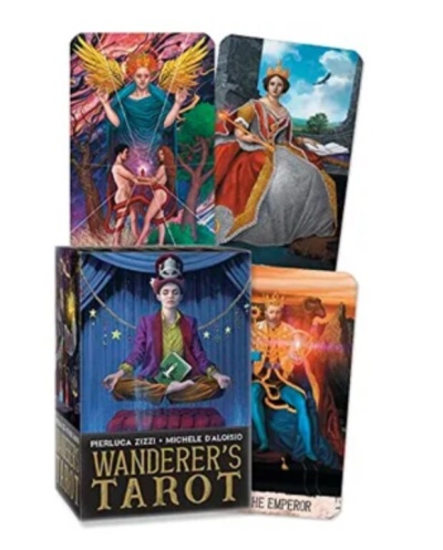 Cartas de Tarot Wanderers Tarot com ilustrações coloridas em caixa