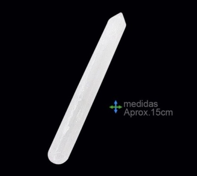 Palito branco de aproximadamente 15 cm sobre fundo preto