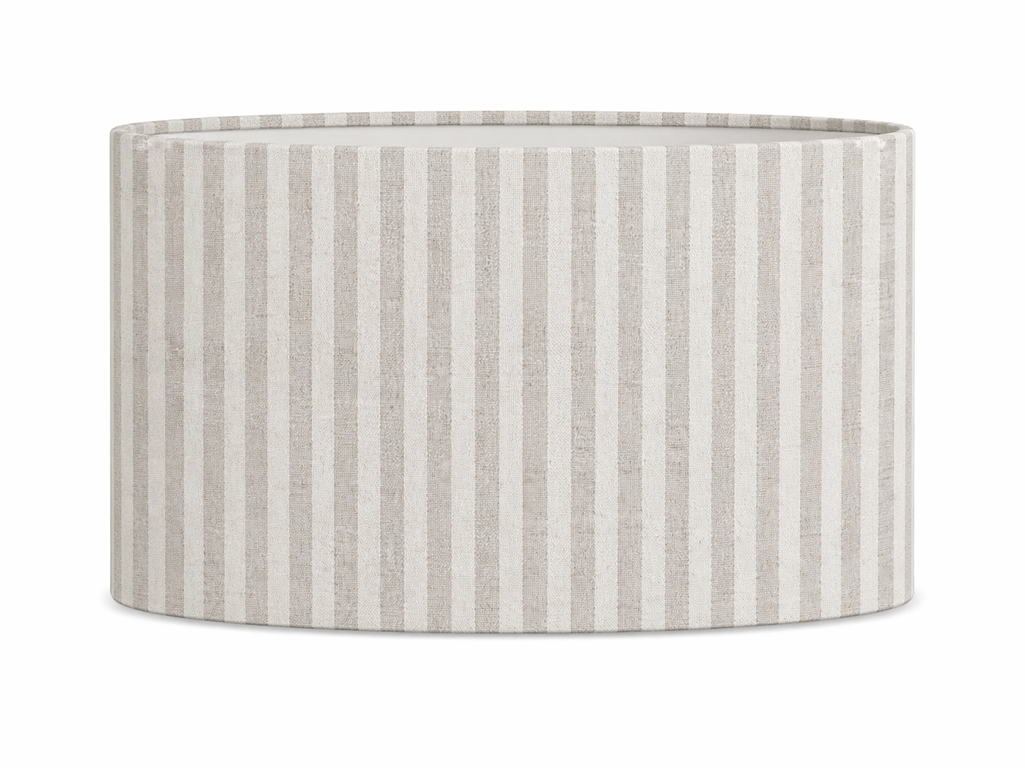 ABO3520 - 5029 Abajur cilíndrico com padrão riscas bege e creme