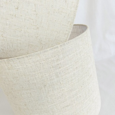 Cúpula de abajur de tecido cru texturizado