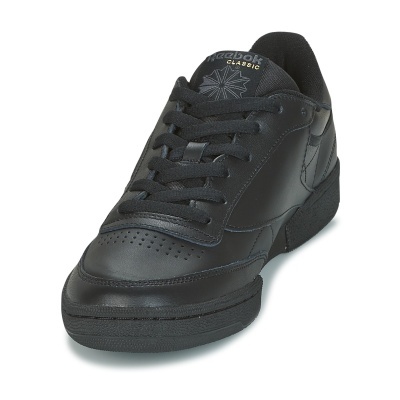 Sapatilha desportiva preta Reebok Classic com sola preta