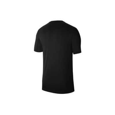 Camiseta preta de manga curta vista de costas