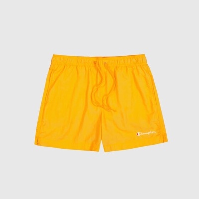 Calções amarelos com cordão e logótipo Champion branco