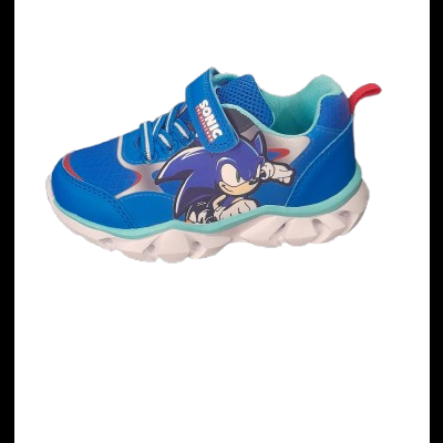 Sapatilha infantil azul com estampa do Sonic