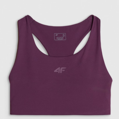 Top desportivo roxo escuro com logo 4F