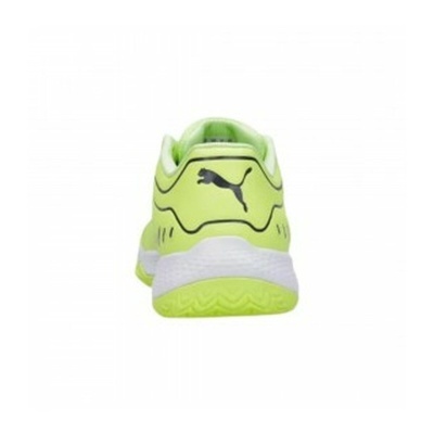 Sapatilha desportiva verde fluorescente Puma vista de trás