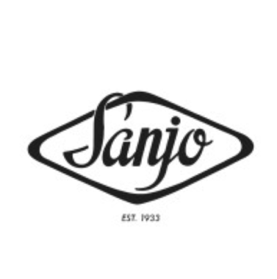 Logótipo preto e branco SANJO EST. 1933