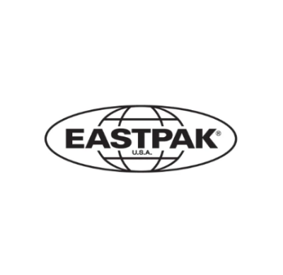 Logotipo EASTPAK U.S.A. com globo em fundo branco