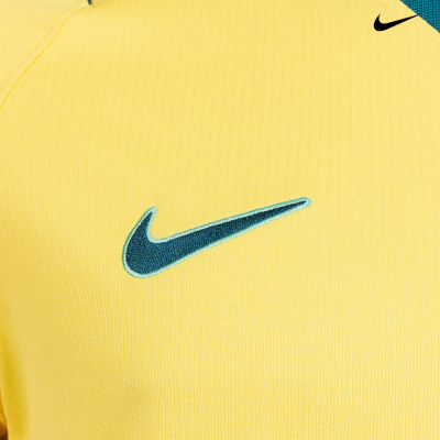 Camisola amarela com logotipo Nike azul bordado