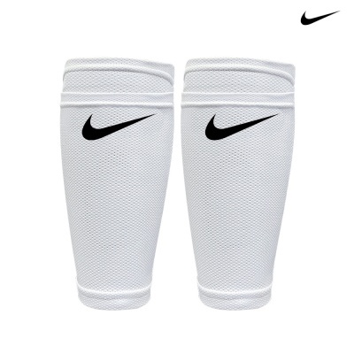 Mangas para pernas desportivas brancas com logótipo Nike preto