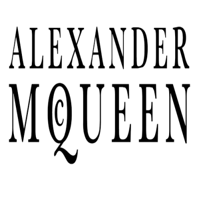 Logótipo da marca ALEXANDER MCQUEEN em letras pretas