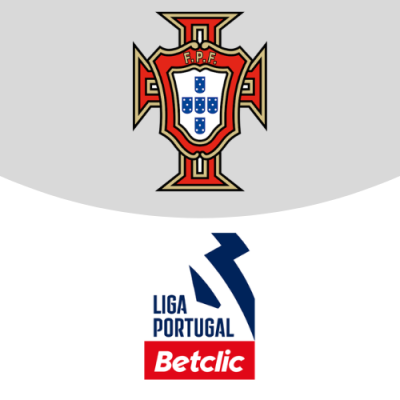 Emblema da Federação Portuguesa de Futebol e logo da Liga Portugal Betclic