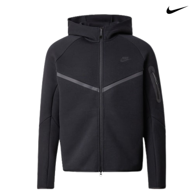Casaco desportivo preto com capuz e fecho zip da Nike