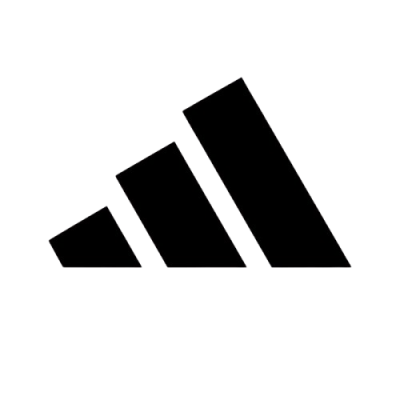 Logótipo preto da Adidas com três barras