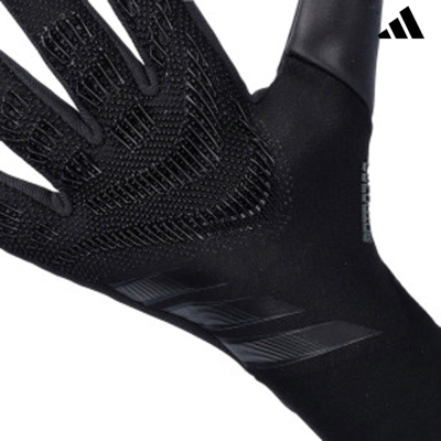 Luva desportiva preta com textura antiderrapante e logótipo Adidas