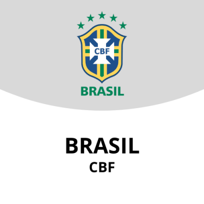 Logótipo da Confederação Brasileira de Futebol com escudo colorido e texto