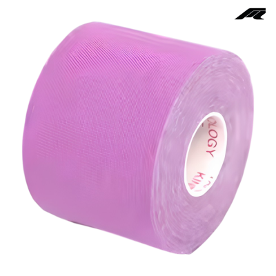 Rolo de fita ou filme plástico rosa texturizado